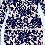 Cynthia Steffe Cece By  Stretch Cotton Brocade Sheath-Cream/Black, size 2 Photo 7