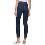 MOTHER High Waisted Looker Dagger Ankle Fray Lace Blue Size 25 Photo 1