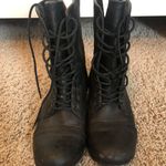Madden Girl Black Combat Boots Photo 1