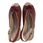 Patrizia Spring Step Ollevo Red Leather Slingback Sandals Flower Detail Womens 9 Photo 4