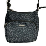 Baggallini Joey Bag Crossbody Black and Gray Cheetah Print Adjustable Strap Photo 0