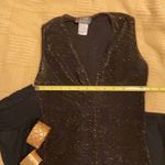 Eye Candy size small versatile gold and black sleeveless stretchy top EUC Photo 5