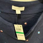 Charter Club  Women's Cotton Embroidered Top Blue Size Petite Large A25‎ Photo 3