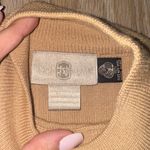 Nordstrom  100% Wool Camel Ribbed Mock Neck Short Sleeve Sweater - Size Medium Photo 1