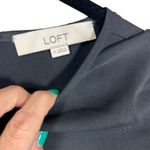 Loft  Solid Black Cap Sleeve‎ Midi Dress 0 Photo 2