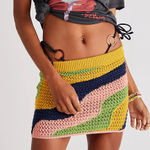 Free People  Mila Crochet Mini Skirt Beach Cover Up S Small Photo 0