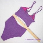 Beach Riot New! Set! Zuri Kenzie bikini Glitter purple, size XS Photo 2