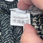 Alberto Makali  Crinkle Lace Embellished Top Blouse Long Sleeve Size Medium Black Photo 3