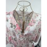 WAYF  POLY CHIFFON PINK Floral LONG Wrap DRESS Size Large Feminine Photo 5