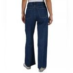 Indigo Rein Wide Leg Jeans Organic Cotton Sz 1 High Rise Flare Blue Denim 90s bohemian Photo 7