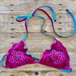 Mildred Rubin Classic Heart Wine and Turquoise Bikini Size L Photo 6
