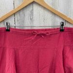 J. Jill Skirt Womens Large Pink Crinkle 100% Linen Drawstring Waist Midi Length Photo 4