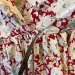 Free People Dress Red & Cream Floral She’s a Dream Midi Dress Sz 4 NWOT *READ* Photo 11