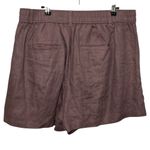 Madewell Neale Shorts 100% Linen Chino Brown High Rise Women’s Size 14 Photo 2