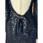LPA  Dress Women Medium Black‎ Sequins Long Puff Sleeve Sheath Francisia Mini Photo 9