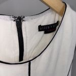 Alice + Olivia  Sleeveless Dress Mini White w Black Piping Size 0 Mint "Employed" Photo 2