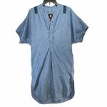 G Star Raw Baseball Scoop Hem Dress Womens XS Dark Blue Denim Chambray Relaxed Photo 1