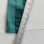 ASICS  D1 Leggings Womens XS Athletic Side Pockets Black Green Stripes Activewear Photo 10