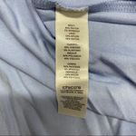 Chico's Lorrine Shirt Top Diamond Blue Lace Detail Short Sleeve Size 1 Med NWT Photo 4