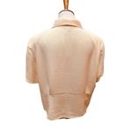 Ship N’ Shore 1970’s NWOT Pale Yellow Button Down Embroidered Short Sleeve RARE Size 16 Photo 2