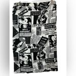 Moon Collection  Black and White Newspaper Print Skirt Photo 1