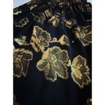 Cache VTG Y2K 90s ‎ BLK Gold Silk Babydoll Cocktail Dress Beaded WhimsyGoth XS-2 Photo 6