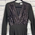 Lini Stella black sequin long sleeve jumpsuit XS Photo 3