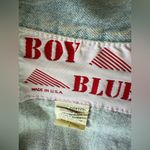 Vintage Boy Blue Embellished Denim Midi Vest, Size Large Photo 4