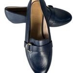 Talbots Ryan D-Ring Loafers - Tonal Webbing Navy Leather Womens 9.5M P203041445 Photo 0