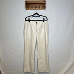 Pretty Little Thing Shape Cream Faux Leather Wide Leg Pants Size 14 Photo 1