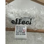 Effect Sweater Women LARGE White Stretch Long Sleeve Round Neck Pullover Knit Photo 3