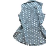 Tommy Hilfiger  polka dot button down sleeveless top Photo 3