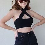 Tic Toc PEPPERMINT TWIST HALTER TOP BLACK Photo 0