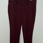 Seven7 Burgundy High Rise Ponte Skinny Pants Women’s Size 12 Stretch Photo 1