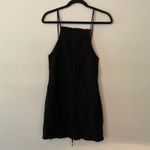 Free People NWT  Black Ruched Stretchy High Neck Mini Dress Women's size Small Photo 1