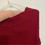 Loft ANN TAYLOR Solid Wine Red Lightweight Rayon Cotton Draped Cowl Neck Sweater Photo 10