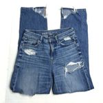 American Eagle  Super High Rise Baggy Straight Distressed Jeans Photo 0