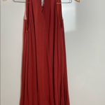 One the Land Embroidered Woven Tank Sleeveless Dress cutout tie back Size Small Red Photo 5