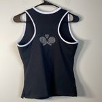 DTL Sleeveless Black &‎ White Tennis Jeweled Activewear Tank Top Size M Size M Photo 3