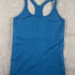 Lululemon Ebb To Street Tank With Bra No Pads 8 Deep Marine Blue W1AX1S Photo 0
