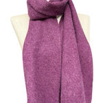 Vintage Purple Angora Wool Blend Scarf Solid Long Winter Wrap 60x10" Photo 0