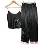 Oscar de la Renta Small Pajama Set Womens Black Cami w/ Pants Polyester Spandex Photo 0