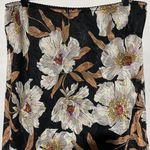Band of Gypsies New BOG Collective Floral Print Midi Slip Skirt Rho Black Cream Size Large Photo 7