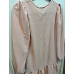 2 Hearts Pink Long Sleeve Ruffle Hem V Neck Mini Dress Made in USA Photo 6