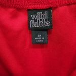 Wild Fable  Sleeveless Square Neck Straight Midi Dress Plisse Red Fabric Size 3X Photo 4