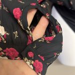 Torrid Black Floral Island Faux Button Pullover V-Neck Long Sleeve Bodysuit- 2X Photo 2