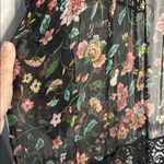 Torrid Maxi Floral Black Sheer Open Kimono Cover Dress Lattice Witchy Goth 4X Photo 7