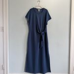 Spanx  AirEssentials Tie-Waist Faded Indigo Blue Maxi Dress Photo 1