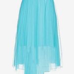 Patrizia Pepe Tulle Knee length skirt Turquoise size 10 Blue Photo 0