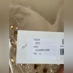 Jovani  Gold Sequined Mermaid Prom Dress Size 4 Princess Shimmering Glam Goddess Photo 9